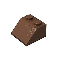 Classic Slope Block Bulk, Brown Slope 45 2x2, Building Slope Flat 200 Piece, Compatible with Lego Parts and Pieces(Color:Brown)