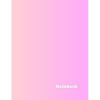 Ruled Paper Notebook - Large (8.5 x 11 Inches) - 100 Pages - Pink Cover (Spanish Edition)