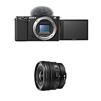 Sony Alpha ZV-E10 - APS-C Interchangeable Lens Mirrorless Vlog Camera - Black w/E PZ 10-20mm F4 G APS-C Constant-Aperture Power Zoom G Lens
