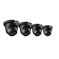 LNE9242B-4PK-W 4K (8MP) Smart IP Black Dome Security Camera with Listen-in Audio and Real-Time 30FPS Recording (4-Pack)