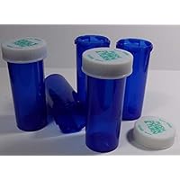8 Dram Blue RX Medicine Vials/Bottles w/Child-Resistant Caps 200 Pack-Pharmaceutical Grade-The Ones We Sell to Pharmacies, Hospitals, Physicians, and Labs