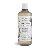 I Love Naturals Tonka Bean & Myrrh Body Wash, Natural Oils Of Patchouli & Myrrh, Formulated Using Essential Oils For Silky Smooth & Moisturised Skin, 500ml