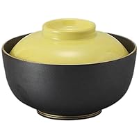Set of 5 Japanese Confectionery Yellow Lacquer Ceramic Confectionery Bowls 4.7 x 3.1 inches (12 x 8 cm) [Japanese Tableware, Restaurants, Commercial Utensils, Tableware]