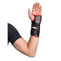 Maxar Breathable Airprene Carpal Tunnel Wrist Support Brace, Removable Palmar Stay, Black, Medium