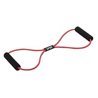 SPRI Ultra Toner Figure 8 Resistance Band with Padded Handles great for Stretch, Exercise, Fitness Training, Yoga, Resistance Weights, Therapy, Gym or Home Workout Equipment (Light Resistance 10lbs.)