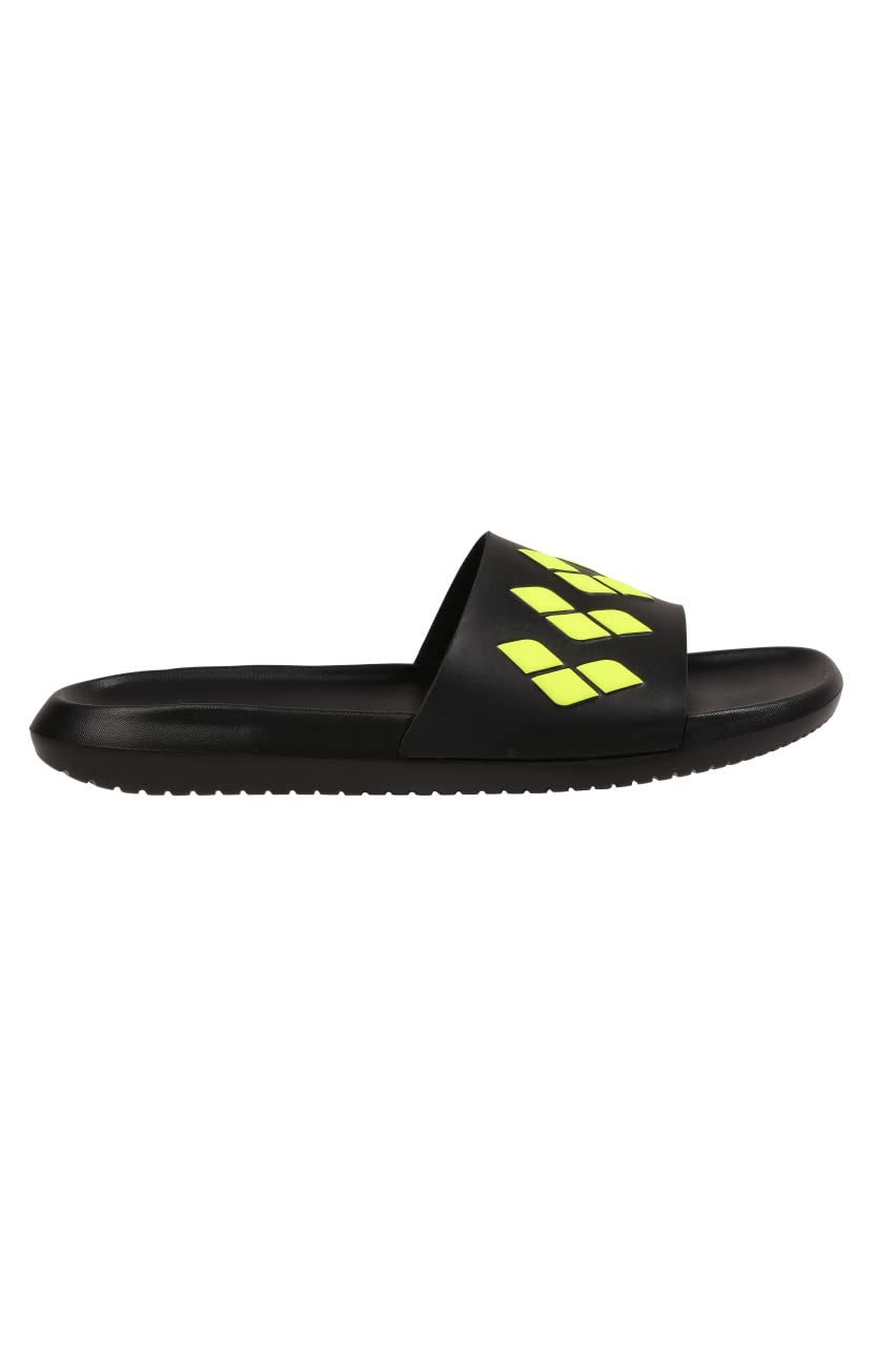 Arena Men's Slide Sandal, Diamonds Black-Lime, 12.5