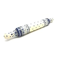 Polish Pottery Rolling Pin - Silver Lace