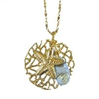 Coral Starfish Charm Necklace by Catherine Weitzman Jewelry