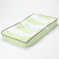 Bacati - Metro Lime/White/Chocolate Quilted Changing Pad Cover