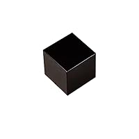 Black Obsidian Cube Crystal Stone - Perfect for Meditation, Yoga, Chakra Balancing (2cm)