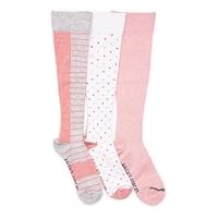 MUK LUKS Women's 3 Pack Cotton Compression Knee-High Socks, Pink, OS