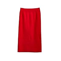 Winter Thickening Wool Blend Split Knitted Skirt Cashmere Warm Hip Slim Mid-Calf Knit Skirts