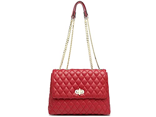 red chanel flap bag with top handle handbag