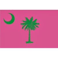 3'x5' PINK SOUTH CAROLINA FLAG