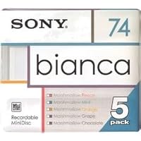Sony Bianca Series MiniDisk 74 Min 5 Pack Recordable MD