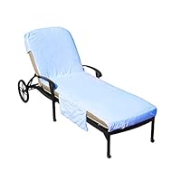Cotton Beach Pool Lounge Chair Cover Terry Bath Towel with Side Pockets, 29