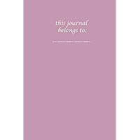 This Journal Belongs To: Aesthetic Teen Journal