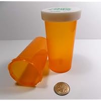 Medicine Pill Bottles w/Child-Resistant Caps, Amber Pharmacy Grade, Giant 60 Dram Pack of 10 Sets