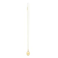 14k Yellow Gold .005ct Diamond Oval North Star Locket Necklace Diamond cut Cable Chain With Lobster Jewelry for Women