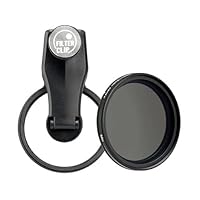 EXAPRO Smartphone Lens Filter Clip + Variable ND Initial Set, Variable ND Filter, Filter Diameter 1.9 inches (49 mm), Clip Type, Compatible with iPhone/Android, EXP-FCVND-01