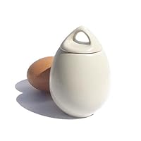 AggCoddler - Scandinavian Stoneware Egg Coddler with Simple Screw Lid - Updated Minimalist Design Egg Poacher Cooker for Quick and Easy Breakfast or Elegant Display - Made in the EU (Julia (Small))