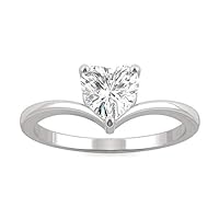 Fabulous Solitaire Engagement Ring, Heart Cut 1.50CT, VVS1 Clarity, Colorless Moissanite Ring, 925 Sterling Silver, Christmas Gift, Wedding Ring, Perfact for Gift Or As You Want
