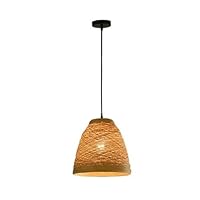 Pendant Lamp Colorful Rattan Ceiling Pendant Lamp Chandelier Handcrafted Rattan Woven Dining Room Ceiling Lights Creative Rustic Bedroom Balcony Bar Pendant Lamp E27 Flush Mount Fixture