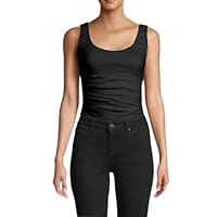 Nicole Miller Women's Cotton Metal Bodysuit, Black, XL