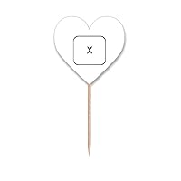 Keyboard Symbol X Art Deco Fashion Toothpick Flags Heart Lable Cupcake Picks