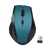 USB gaming wireless mouse player 2.4GHz mini receiver 6- key computer mouse gaming mouse for computer PC laptop blue