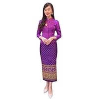 Beautiful Laos/Thai Traditional Silk Blouse, 10 Colors, Chest 32