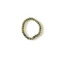 Natural Serpentine Beads Stretchable Bracelet, Approx 4 MM Smooth Round Beads, Serpentine Jewelry, Adjustable
