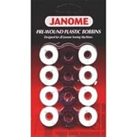 Janome Pre-wound Plastic Bobbins - Black & White