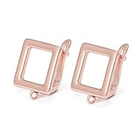 EHGOU Silver Color Brass Earring Hooks for DIY Jewelry Making Handmade Silver Color Jewelry Accessories 1228 (Color : Beige)