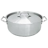 20 QT STAINLESS STEEL COMMERCIAL BRAZIER POT W/ LID - NSF by overstockedkitchen