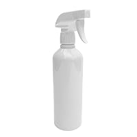 16oz 500ml Empty Plastic Spray Bottles for Cleaning Solutions Tattoo Flower Mist Bottle Hair Salon Tool Hair Dressing Refillable (White, Small-1)