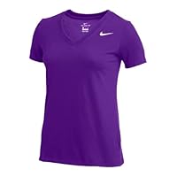 Nike Womens DRI-FIT Short Sleeve V-Neck