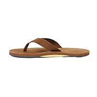 Hari Mari Fields - Men's Premium Leather Flip Flops - Sandals with Comfortable Leather Straps and Arch Support - Beach Shoes for Men
