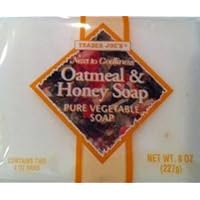 Trader Joe's - Oatmeal & Honey Soap Pure Vegetable Soap NET WT. 8 OZ - 2 - PACK (One Pack Contains 2 Bars. 4 Bars Total)