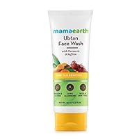 Mamaaearth Ubtan Natural Face Wash for Dry Skin with Turmeric & Saffron for Tan removal and Skin brightning 100 ml - SLS & Paraben Free