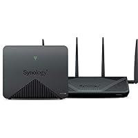 Synology RT2600ac 4x4 Dual-Band Gigabit Wi-Fi Router with mesh Wi-Fi and MR2200ac Mesh Wi-Fi Router