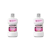:Listerine Sensitivity Mouthwash, 24-HR Tooth Sensitivity Relief & Protection, Alcohol-Free Formula in Fresh Mint Flavor, 500 mL (Pack of 2)