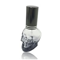 8ml Personality Skull Shape Refillable Portable Empty Glass Perfume Bottle Mini press Spray Parfum Bottles,black