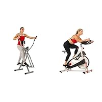 SF-E902 Air Walk Trainer Elliptical Machine Glider + Sunny Health & Fitness Endurance Indoor Cycling Exercise Bike