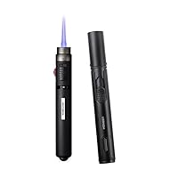 Product Image Butane Torch Lighter Windproof Pen Lighter Long Refillable Stainless Steel Lighters with Jet Flame for Grill Candle Kitchen BBQ(Gas not Included)
