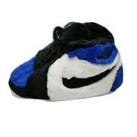 Sneaker slippers for adults/kids. Fluffy Warm Home Shoes unisex one size trendy royal blue collection