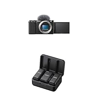 Bundle of Sony Alpha ZV-E10 - APS-C Interchangeable Lens Mirrorless Vlog Camera - Black + Sony Dual-Channel Wireless Microphone ECM-W3