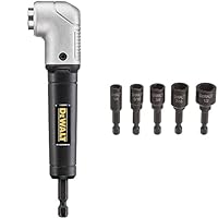 DEWALT Right Angle Attachment, Impact Ready (DWARA120) and Nut Driver Set, Impact Ready, Magnetic, 5-Piece (DW2235IR)