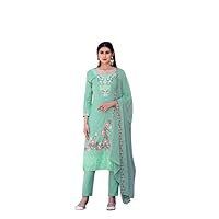 Design a New Rayon Fabric Embroidery Work Stitched Suit for Women