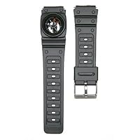 SPEIDEL Compass Rubber Watch Band Fits Sport watches And CASIO - Color Black Size: 18mm Watch Band - BONUS - 2 extra Spring Bars included